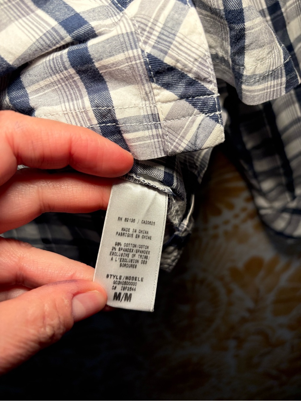 Guess Navy Plaid Fitted Button Down Shirt Y2K Western Women’s Americana - Picture 5 of 12